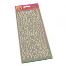 Anitas Outline Peel Off Stickers Mixed Serif Alphabets Silver