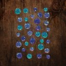 Prima Say It In Crystals Adhesive Gem Dots - Aquamarine (33 pack)
