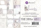 Prima 4"x6" Journaling Cards Pad - Lavender Frost (45 pack)