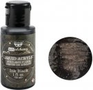 Prima Finnabair Art Alchemy Liquid Acrylic Paint - Ink Black (30ml)