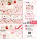 Prima Marketing 12”x12” Paper Pad - Strawberry Milkshake (24 sheets)