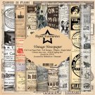 Paper Favourites 6”x6” Paper Pack - Vintage Newspaper (24 sheets)