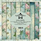Paper Favourites 6”x6” Paper Pack - Green Shabby (24 sheets)