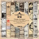 Paper Favourites 12”x12” Paper Pack - Vintage Newspaper (8 sheets)