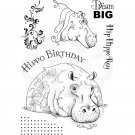 Pink Ink Designs A5 Clear Stamp Set - Hip Hippo-Ray