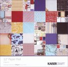Kaisercraft - 12" x 12" Check In Paper Pack (60 sheets)