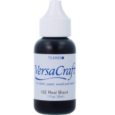 Tsukineko VersaCraft Ink Refill - Real Black (30 ml)