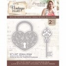 Crafters Companion Vintage Diary Dies - Key To My Heart