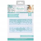 Crafters Companion Embossing Folder - Watercolour Christmas Snowflake Edges (2 pack)