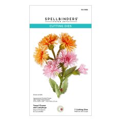 Spellbinders Etched Dies - Serenity Garden Tassel Flower and Ladybugs