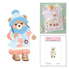Spellbinders Etched Dies - Bundled Up Winter Bear by Frank Garcia