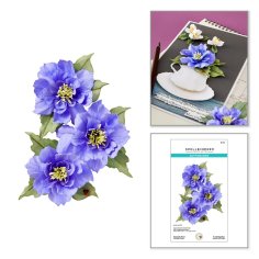 Spellbinders Etched Dies - Clematis Poet by Susan Tierney-Cockburn