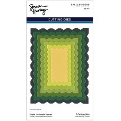 Spellbinders Etched Dies - Ripple Rectangle Frames by Simon Hurley