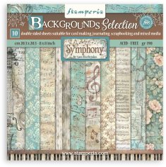 Stamperia 8”x8” Paper Pack - Symphony Background Selection (10 sheets)