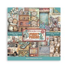 Stamperia 8”x8” Paper Pack - Furry Friends 2 (10 sheets)