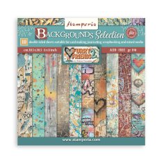 Stamperia 8”x8” Paper Pack - Furry Friends 2 Maxi Background Selection (10 sheets)