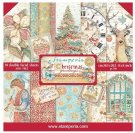 Stamperia 8”x8” Paper Pack - Christmas Greetings (10 sheets)