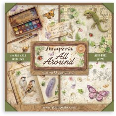 Stamperia 8”x8” Single-sided Paper Pack - All Around (22 sheets)