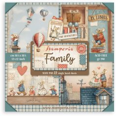 Stamperia 12”x12” Maxi Paper Pack - Family (22 sheets)