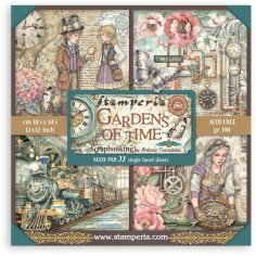 Stamperia 12”x12” Paper Pack Gardens of Time Maxi (22 sheets)