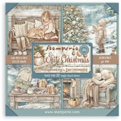 Stamperia 12"x12" Single-sided Paper Pack - White Christmas (22 sheets)