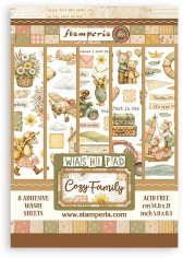 Stamperia Washi Pad - Cozy Family (8 sheets)
