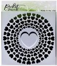 Picket Fence Studios 6"x6" Stencil - Spiral Of Hearts