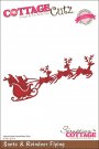 CottageCutz Dies - Santa & Reindeer Flying