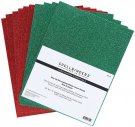 Spellbinders Pop-Up Die Cutting Glitter Foam Sheets - Red & Green (10 pack)