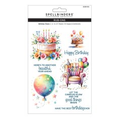 Spellbinders Rub-On Sheets - Birthday Cheers (2 pack)