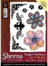 Sheena Douglass Perfect Partners Day of the Dead A6 Unmounted Rubber Stamp - Floral Fiesta