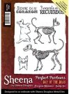 Sheena Douglass Perfect Partners Day of the Dead A6 Unmounted Rubber Stamp - Pawprint Memories