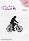 Nellies Choice Clear Stamps - Silhouette Cyclist