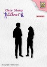 Nellies Choice Clearstamp - Silhouette Teenagers Date