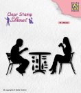 Nellies Choice Clearstamp - Silhouette Teenagers Terrace