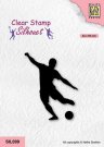 Nellies Choice Clear Stamps - Silhouette Sport Soccer Player