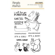 Simple Stories Photopolymer Stamps - Classic Pooh Baby Hello Baby
