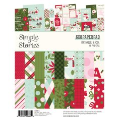 Simple Stories 6”x8” Paper Pad - Kringle & Co. (24 sheets)
