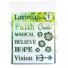 Lavinia Stamps 20x20cm Stencils - Words 1