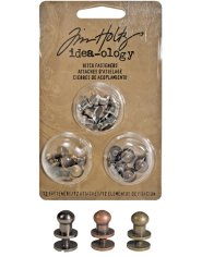 Tim Holtz Idea-Ology Metal 2-Part 0.375" Hitch Fasteners (12 pack)