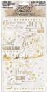 Tim Holtz Idea-Ology Remnant Rubs Rub-Ons - Gilded Christmas, 1 Gold & 1 Silver (2 pack)