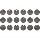 Tim Holtz Idea-Ology Metal 1" Typed Tokens - Antique Nickel Christmas Words (18 pack)