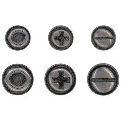 Tim Holtz Idea-Ology Metal Adornments - Machinery Heads (6 pack)