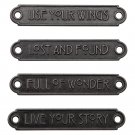 Tim Holtz Idea-Ology Metal Word Plaques (4 pack)