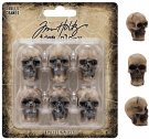 Tim Holtz Idea-Ology Resin Skulls (6 pack)
