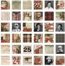 Tim Holtz Idea-Ology Collage Tiles - Christmas (72 pack)