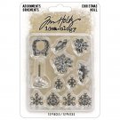 Tim Holtz Idea-Ology - Christmas Metal Adorments (12 pieces)