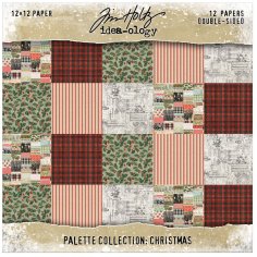 Tim Holtz Idea-ology 12”x12” Palette Collection - Christmas (12 sheets)