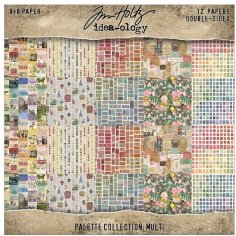 Tim Holtz Idea-ology 8”x8” Palette Collection - Multi (12 sheets)