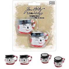 Tim Holtz Idea-ology - Christmas Snowman Mugs